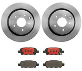 Brembo OE Rear Brake Kit (Prem NAO Ceramic Pads/Prem UV Coat Rotors) - 05-08 Ford Escape/05-06 Mazda Tribute by Brembo KT00128-BRE
