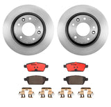 Brembo OE Rear Brake Kit (Prem NAO Ceramic Pads/Prem UV Coat Rotors) - 06-12 Ford Fusion/07-12 Lincoln MKZ by Brembo KT00137-BRE