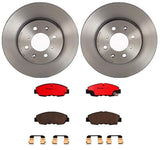 Brembo OE Front Brake Kit (Prem NAO Ceramic Pads/Prem UV Coat Rotors) - 15-18 Chevy City Express/11-14 Nissan Leaf by Brembo KT00153-BRE