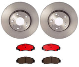 Brembo OE Front Brake Kit (Prem NAO Ceramic Pads/Prem Rotors) - 04-09 Kia Spectra/05-09 Spectra5 by Brembo KT00157-BRE