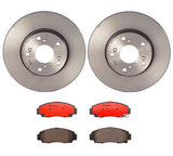 Brembo OE Front Brake Kit (Prem NAO Ceramic Pads/Prem UV Coat Rotors) - 10-16 Hyundai Genesis Coupe/13-16 Veloster by Brembo KT00158-BRE