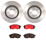 Brembo OE Rear Brake Kit (Prem NAO Ceramic Pads/Prem Rotors) - 94-06 Hyundai Elantra/97-01 Tiburon by Brembo KT00160-BRE