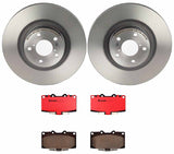 Brembo OE Front Brake Kit (Prem NAO Ceramic Pads/Prem UV Coat Rotors) - 94-96 Nissan 300ZX/05-07 Subaru Impreza by Brembo KT00166-BRE