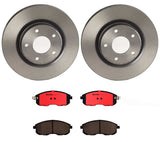 Brembo OE Front Brake Kit (Prem NAO Ceramic Pads/Prem UV Coat Rotors) - 10-12 Hyundai Tucson/2011 Kia Sportage by Brembo KT00171-BRE