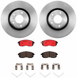Brembo OE Rear Brake Kit (Prem NAO Ceramic Pads/Prem UV Coat Rotors) - 94-06 Hyundai Elantra/97-01 Tiburon by Brembo KT00179-BRE