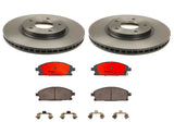 Brembo OE Front Brake Kit (Prem NAO Ceramic Pads/Prem UV Coat Rotors) - 03-06 Acura MDX/97-01 Infiniti Q45 by Brembo KT00183-BRE