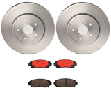 Brembo OE Front Brake Kit (Prem NAO Ceramic Pads/Prem UV Coat Rotors) - 07-12 Acura RDX/10-11 Honda Accord Crosstour by Brembo KT00185-BRE