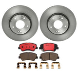 Brembo OE Front Brake Kit (Prem NAO Ceramic Pads/Prem UV Coat Rotors) - 11-16 Hyundai Elantra by Brembo KT00187-BRE