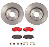 Brembo OE Rear Brake Kit (Prem NAO Ceramic Pads/Prem UV Coat Rotors) - 94-06 Hyundai Elantra/97-01 Tiburon by Brembo KT00194-BRE