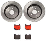Brembo OE Front Brake Kit (Prem NAO Ceramic Pads/Grooved UV Coat Rotors) - 07-08 Hyundai Entourage/13-18 Santa Fe by Brembo KT00237-BRE