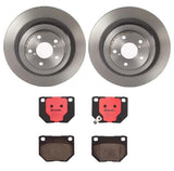 Brembo OE Front Brake Kit (Prem NAO Ceramic Pads/UV Coat Rotors) - 06-08 Jaguar S-Type/05-09 Vanden Plas by Brembo KT00242-BRE