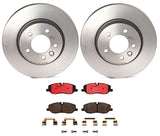 Brembo OE Front Brake Kit (Prem NAO Ceramic Pads/Prem UV Coat Rotors) - 02-05 Mercedes C230 by Brembo KT00277-BRE