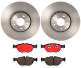 Brembo OE Rear Brake Kit (NAO Brake Pads/Prem UV Coat Rotors) - VW/Audi by Brembo KT00297-BRE