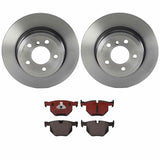 Brembo OE Rear Brake Kit (Prem NAO Ceramic Pads/Prem UV Coat Rotors) - BMW by Brembo KT00358-BRE