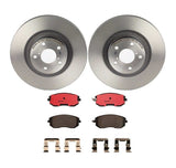 Brembo OE Front Brake Kit (Prem NAO Ceramic Pads/Prem UV Coat Rotors) - 02-13 Subaru Outback/03-06 Baja/03-10 Forester by Brembo KT00381-BRE