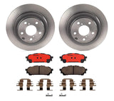 Brembo OE Rear Brake Kit (Prem NAO Ceramic Pads/Prem UV Coat Rotors) - 05-06 Saab 9-2X/04-08 Subaru Forester by Brembo KT00384-BRE