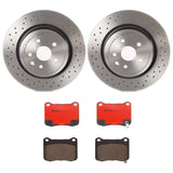 Brembo OE Rear Brake Kit (Prem NAO Ceramic Pads/Prem UV Coat Rotors) - 08-14 Lexus IS F by Brembo KT00415-BRE