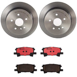 Brembo OE Rear Brake Kit (Prem NAO Ceramic Pads/Prem UV Coat Rotors) - 06-08 RX400h/04-07 Toyota Highlander by Brembo KT00450-BRE