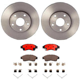 Brembo OE Front Brake Kit (Prem NAO Ceramic Pads/Prem UV Coat Rotors) - 92-93 Lexus ES300/91-00 Camry/93-97 Corolla by Brembo KT00458-BRE