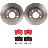 Brembo OE Rear Brake Kit (Prem NAO Ceramic Pads/Prem UV Coat Rotors) - Audi by Brembo KT00462-BRE