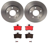 Brembo OE Rear Brake Kit (Prem NAO Ceramic Pads/Prem UV Coat Rotors) - Audi by Brembo KT00465-BRE
