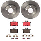 Brembo OE Rear Brake Kit (Prem NAO Ceramic Pads/Prem UV Coat Rotors) - Audi by Brembo KT00468-BRE