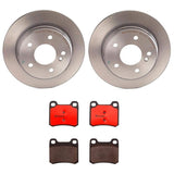 Brembo OE Rear Brake Kit (Prem NAO Ceramic Pads/Prem UV Coat Rotors) - 86-87 Mercedes 190E by Brembo KT00470-BRE