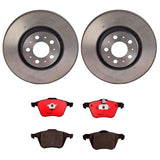 Brembo OE Front Brake Kit (Prem NAO Ceramic Pads/Prem UV Coat Rotors) - 03-14 Volvo XC90 by Brembo KT00472-BRE