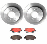Brembo OE Rear Brake Kit (Prem NAO Ceramic Pads/Prem UV Coat Rotors) - 2010 Hyundai Elantra/09-10 Sonata/10-13 Kia Soul by Brembo KT00476-BRE