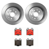 Brembo OE Rear Brake Kit (Prem NAO Ceramic Pads/Prem UV Coat Rotors) - 98-05 Lexus GS300/01-05 IS300/02-10 SC430 by Brembo KT00482-BRE