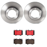 Brembo OE Front Brake Kit (Prem NAO Ceramic Pads/Prem UV Coat Rotors) - 98-07 Lexus LX470/98-07 Toyota Land Cruiser by Brembo KT00485-BRE