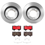 Brembo OE Front Brake Kit (Prem NAO Ceramic Pads/Prem UV Coat Rotors) - 08-11 Lexus LX570 by Brembo KT00489-BRE