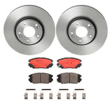 Brembo OE Front Brake Kit (Prem NAO Ceramic Pads/Prem UV Coat Rotors) - 06-11 Hyundai Azera/06-10 Sonata/07-09 Kia Amanti by Brembo KT00492-BRE