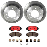 Brembo OE Rear Brake Kit (Prem NAO Ceramic Pads/Prem UV Coat Rotors) - 98-07 Lexus LX470/00-07 Toyota Land Cruiser by Brembo KT00496-BRE