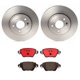 Brembo OE Rear Brake Kit (Prem NAO Ceramic Pads/Prem UV Coat Rotors) - 02-05 Jaguar X-Type by Brembo KT00521-BRE