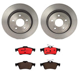 Brembo OE Rear Brake Kit (Prem NAO Ceramic Pads/Prem UV Coat Rotors) - 08-10 Chevy Cobalt by Brembo KT00532-BRE