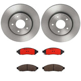 Brembo OE Front Brake Kit (Prem NAO Ceramic Pads/Prem UV Coat Rotors) - 15-18 Chevy City Express/11-14 Nissan Leaf by Brembo KT00547-BRE