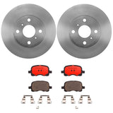 Brembo OE Front Brake Kit (Prem NAO Ceramic Pads/Prem UV Coat Rotors) - 98-02 Chevy Prizm/Toyota Corolla by Brembo KT00548-BRE