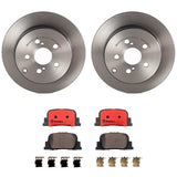 Brembo OE Rear Brake Kit (Prem NAO Ceramic Pads/Prem UV Coat Rotors) - 00-01 Lexus ES300/Toyota Camry/05-10 Scion tC by Brembo KT00562-BRE