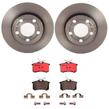 Brembo OE Rear Brake Kit (Prem NAO Ceramic Pads/Prem UV Coat Rotors) - Audi by Brembo KT00572-BRE