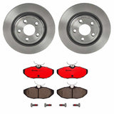 Brembo OE Rear Brake Kit (Prem NAO Ceramic Pads/Prem UV Coat Rotors) - 02-05 Ford Thunderbird/00-05 Jaguar S-Type by Brembo KT00574-BRE