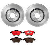 Brembo OE Front Brake Kit (Prem NAO Ceramic Pads/Prem UV Coat Rotors) - 06-08 Jaguar S-Type/05-09 Vanden Plas by Brembo KT00584-BRE