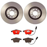 Brembo OE Front Brake Kit (Prem NAO Ceramic Pads/Prem UV Coat Rotors) - Audi by Brembo KT00593-BRE