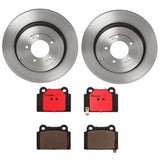 Brembo OE Rear Brake Kit (Prem NAO Ceramic Pads/Prem UV Coat Rotors) - 2008 Mitsubishi Lancer/10-11 Lancer by Brembo KT00632-BRE