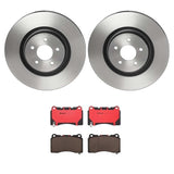Brembo OE Front Brake Kit (Prem NAO Ceramic Pads/Prem UV Coat Rotors) - 12-21 Tesla S/14-17 Ford Mustang by Brembo KT00633-BRE
