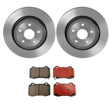 Brembo OE Rear Brake Kit (Prem NAO Ceramic Pads/Prem UV Coat Rotors) - 12-17 Jeep Grand Cherokee/12-18 Tesla S by Brembo KT00643-BRE