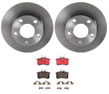 Brembo OE Rear Brake Kit (Prem NAO Ceramic Pads/Prem UV Coat Rotors) - Audi by Brembo KT00654-BRE