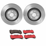 Brembo OE Front Brake Kit (Prem NAO Ceramic Pads/Prem UV Coat Rotors) - 09-18 Nissan GT-R/10-15 Dodge Challenger/Charger by Brembo KT00666-BRE