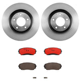 Brembo OE Front Brake Kit (NAO Brake Pads/Prem UV Coat Rotors) - 19-20 Ford Edge/ Mazda CX-9/ Lincoln MKX/ Mazda CX-7/ Mazda CX-5 by Brembo KT00673-BRE
