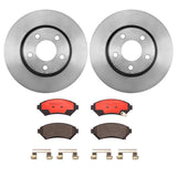 Brembo OE Front Brake Kit (Prem NAO Ceramic Pads/Prem UV Coat Rotors) - 97-05 Buick Century by Brembo KT00686-BRE